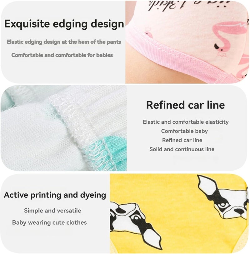 Beauenty 7PCS Baby Potty Training Underwear - Breathable Cotton Training Pants for Toddlers (Girl, L) - Image 5